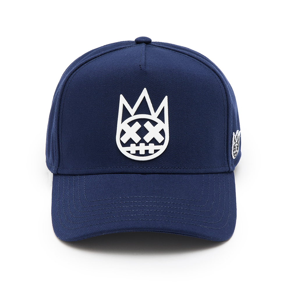 Cult's Logo Mesh Back Trucker Hat "Shimuchan" in Midnight Blue