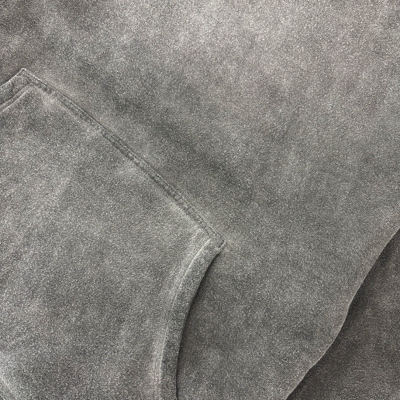 Blanks By Thirteen Faded Concreta Reverse Grey Hoddie