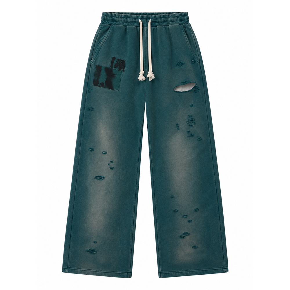 MNML Oil Stain Cross Denim