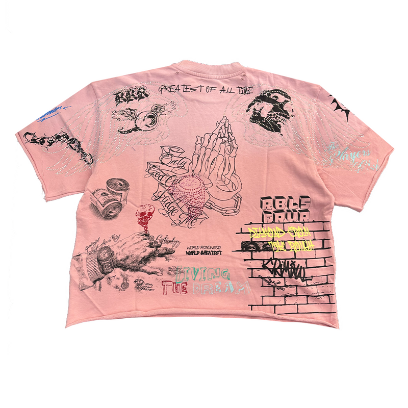 Rebel Denim Culture Tee Pink
