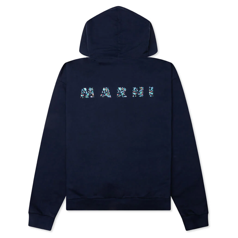 Marni Floral Logo Jersey Hoodie